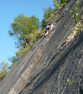 Climbing at Barland